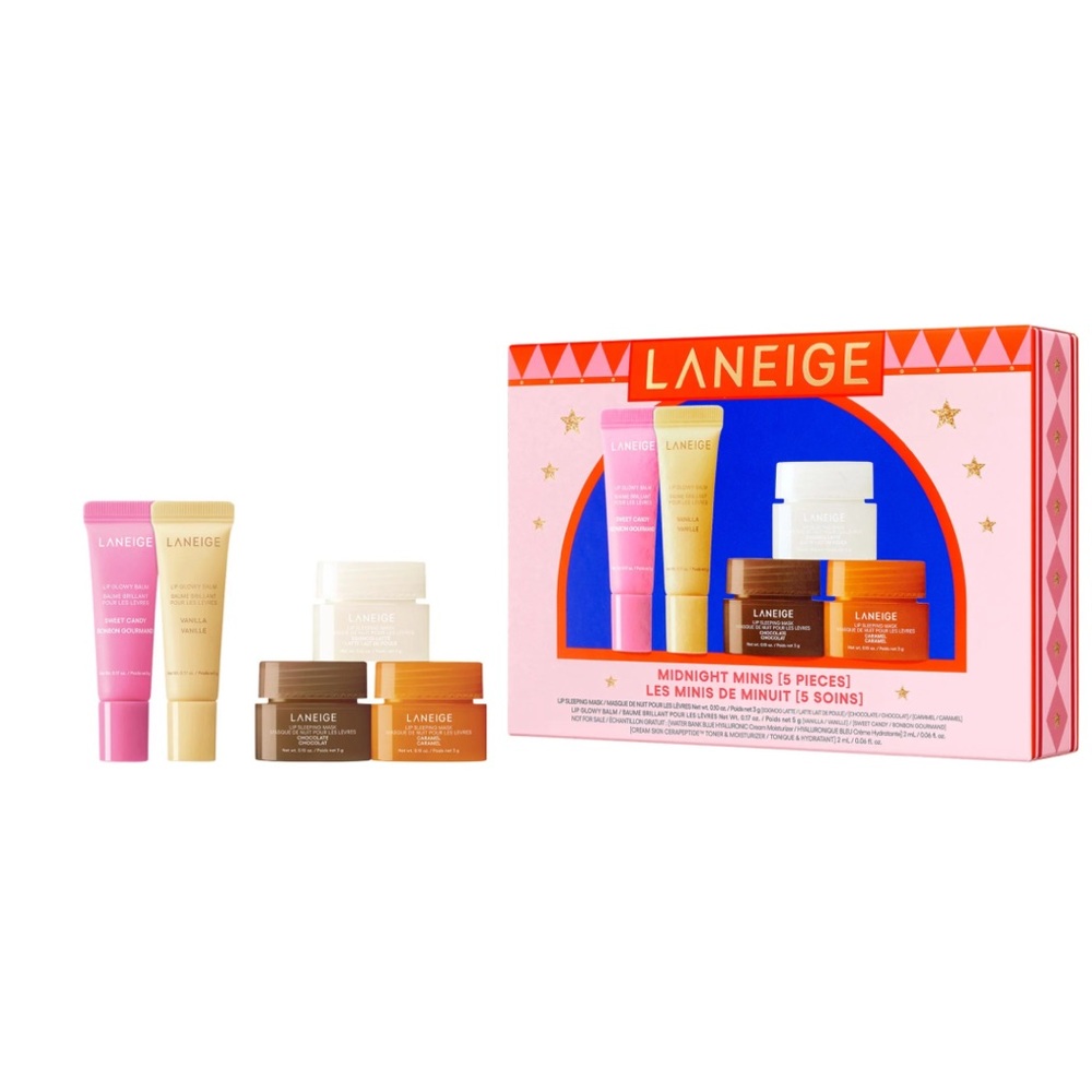 LANEIGE Midnight Minis Lip Glowy Balm and Lip Sleeping Mask Gift Set